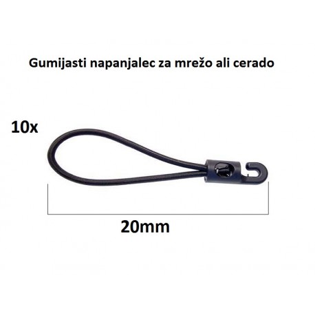 Gumijasti napanjalec za mrežo ali cerado (20 kos)
