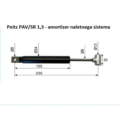 Peitz PAV/SR 1,3 amortizer naletnega sistema